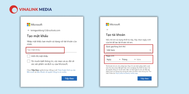 Đăng ký tài khoản Microsoft mail trên điện thoại và máy tính 3